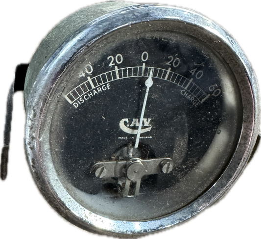 C.A.V. Amperes (0-60) ammeter gauge Military (Part Number 5539/146)